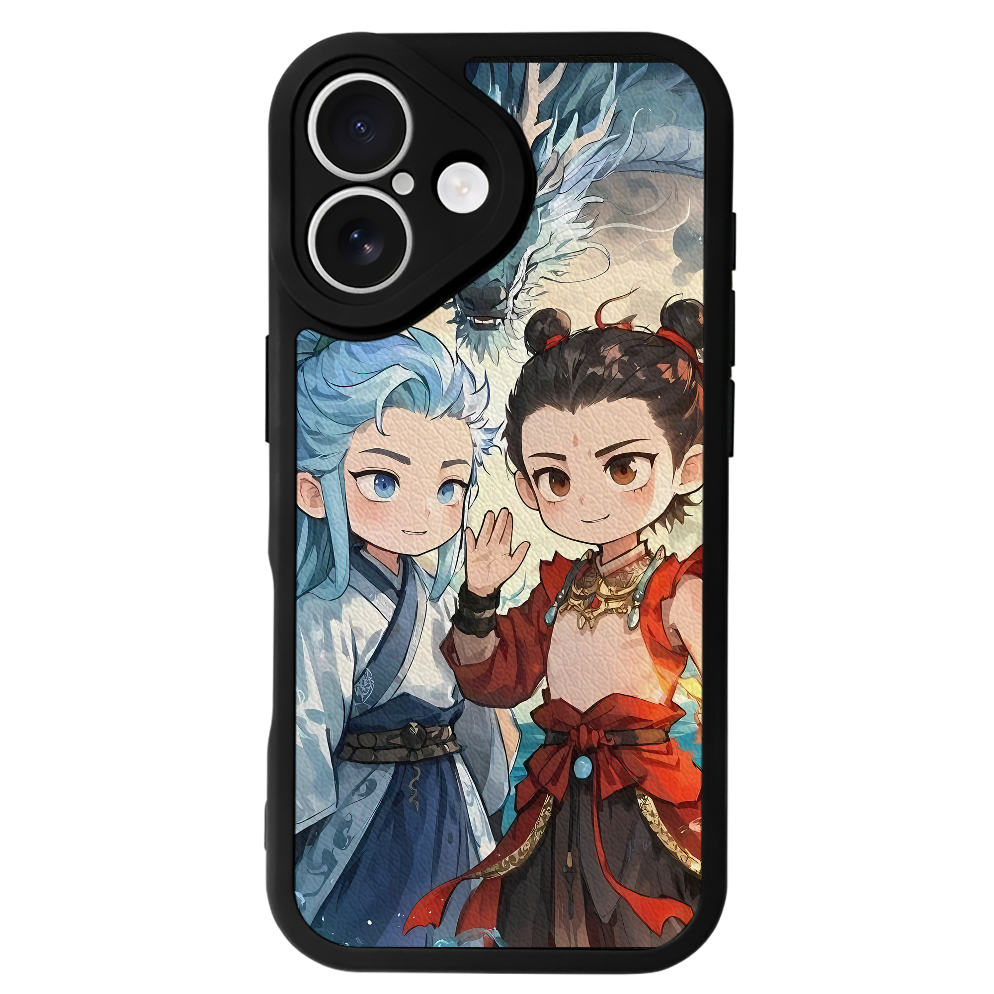 （画像用） Ne Zha 2 ナタ 魔童の大暴れ 【iPhone 16シリーズ対応】シリコンスマホケース（レザー調） 材質：シリコン